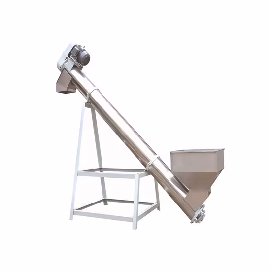 Labor Saving Mining Stainless Steel Inclined Screw Conveyor Tubular Hopper Concrete Powder
