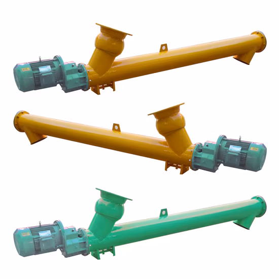 Labor Saving Mining Stainless Steel Inclined Screw Conveyor Tubular Hopper Concrete Powder