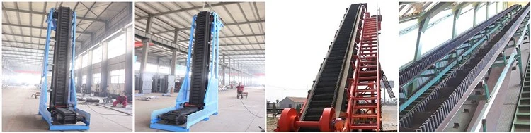 Factory Carbon Steel Fire Resistant Sidewall Rubber System Adjustable Height Belt Conveyor