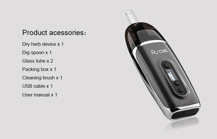 Wholesale Portable Electronic Cigarette Dry Herb Vaporizer Ceramic Atomizer with LED Display