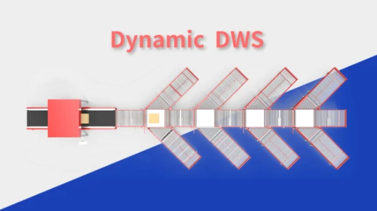 Soluzione di sistema Dws, scansione del peso dimensionale, nastro trasportatore telescopico automatico Dws, sistema logistico di magazzino Dws, smistatore pacchi e-commerce